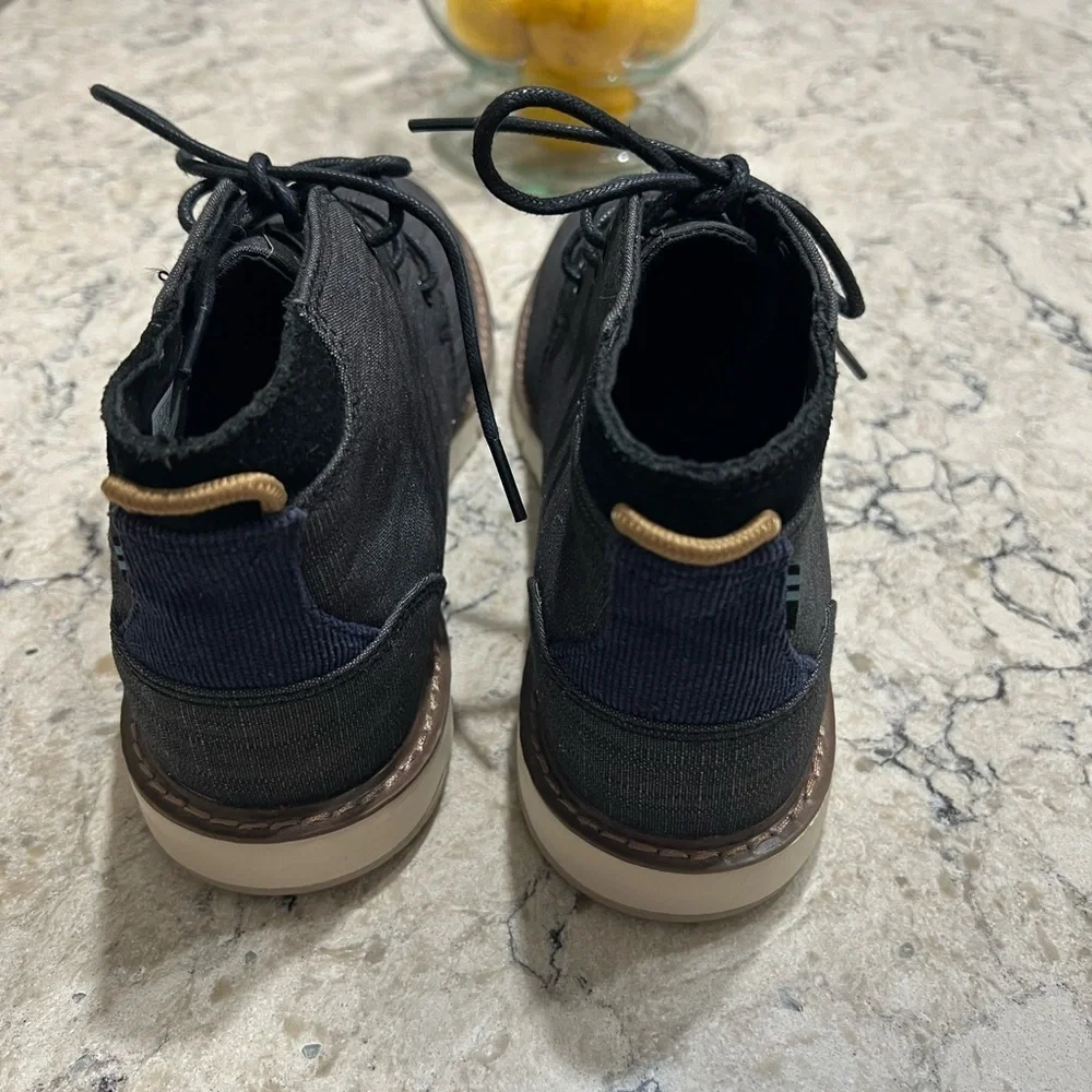Tom’s Men's Navy Blue Denim Look Casual Ankle Boots
